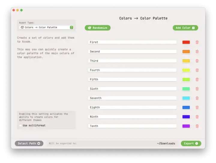 Color picker generator