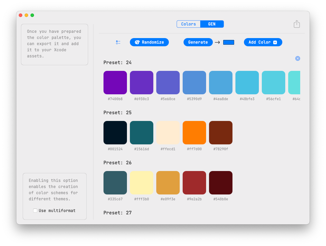 🎉 Announcing the new update for the ColorsGen app 🎨